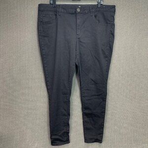 So American Heritage Womens Plus Size 22 Black Denim Jeggins HighRise Skinny